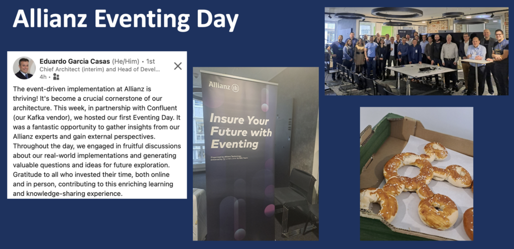 Allianz Eventing Day about Apache Kafka and Data Streaming in Insurance