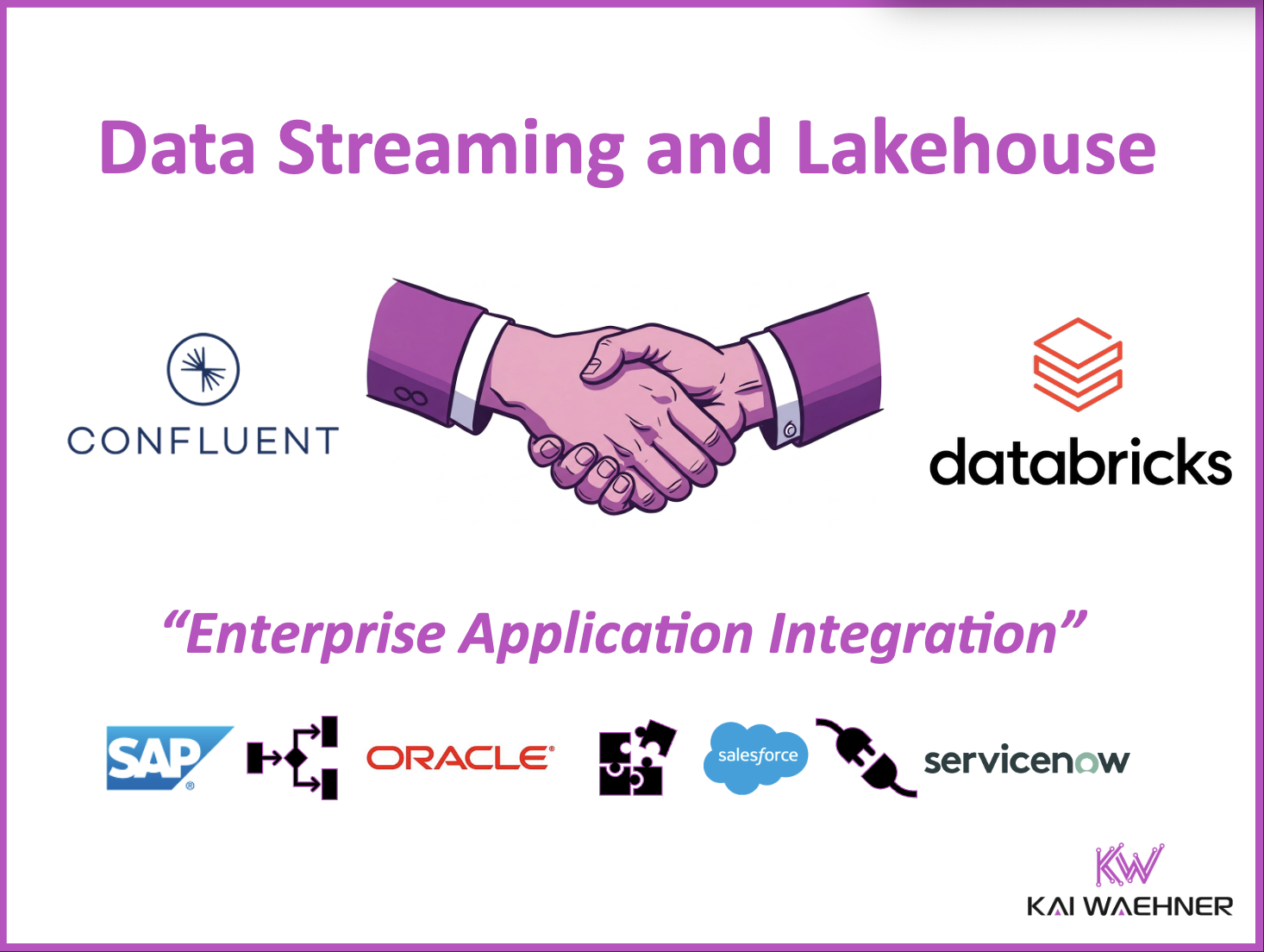 Enterprise Application Integration with Confliuent and Databricks for Oracle SAP Salesforce Servicenow et al
