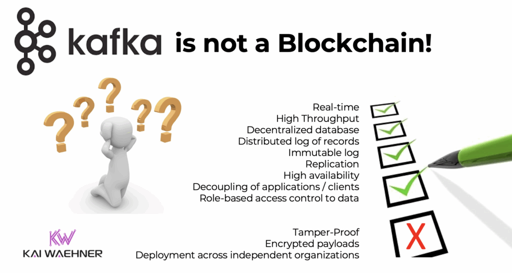 Apache Kafka is NOT a Blockchain